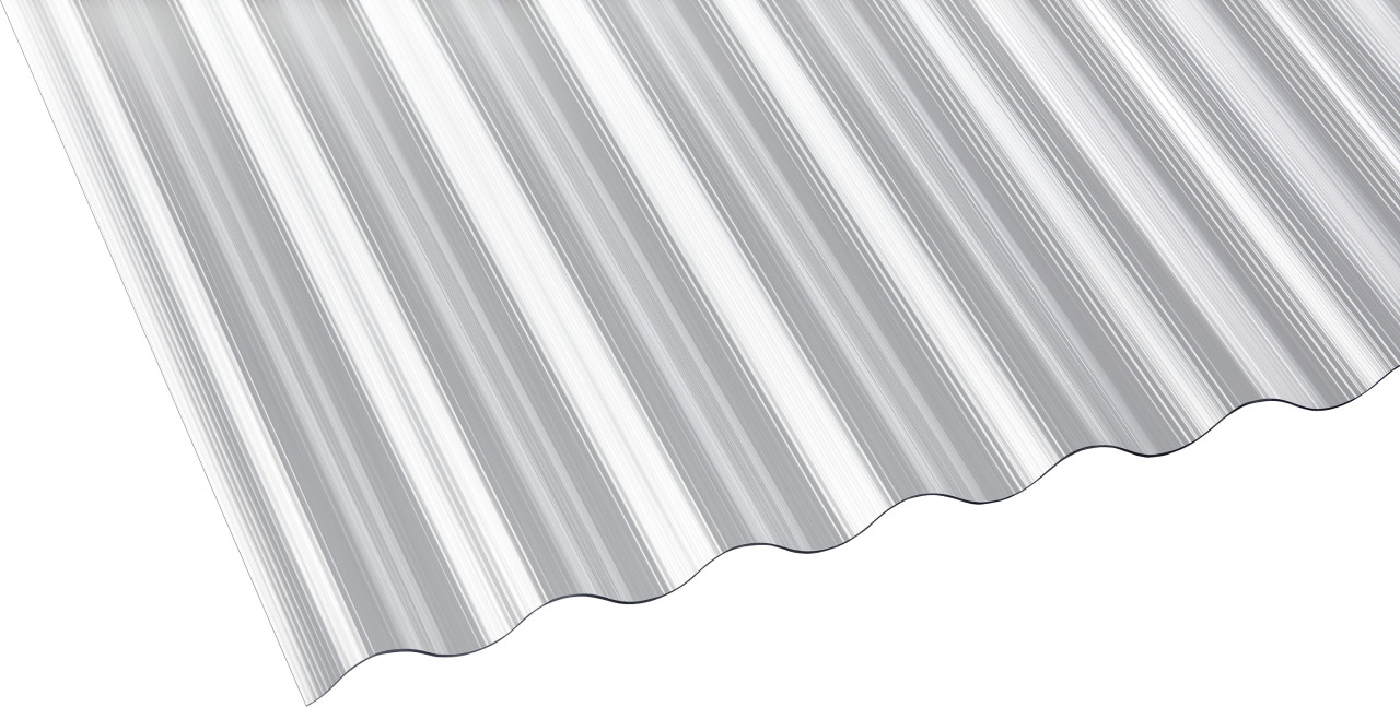 Gutta Polycarbonat-Wellplatte Sinus 76/18 200 x 90 cm 1,4 mm klar