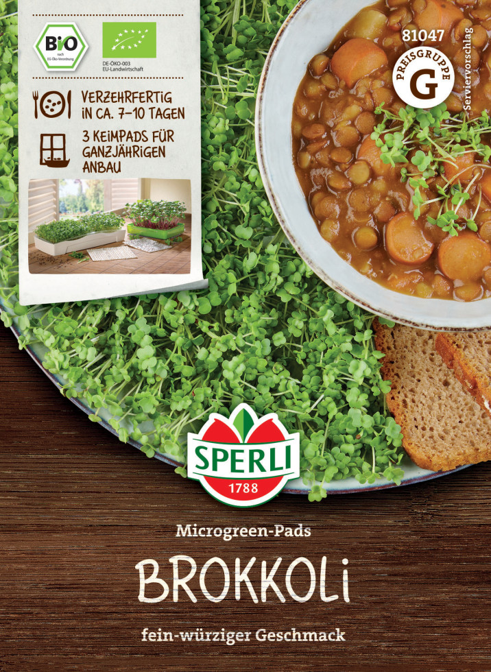 Sperli BIO Microgreen-Pads Brokkoli