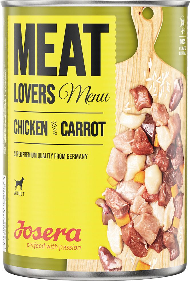 Josera Meat Lovers Hundenassfutter Adult 800 g Huhn & Karotten