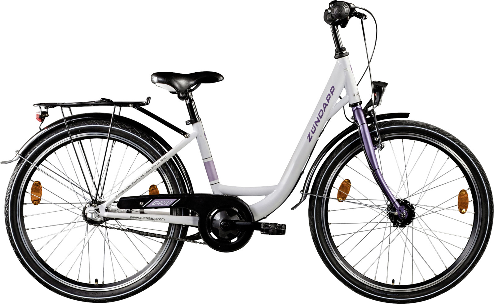 Zündapp Cityrad C400 24 Zoll 3-Gang weiß lila