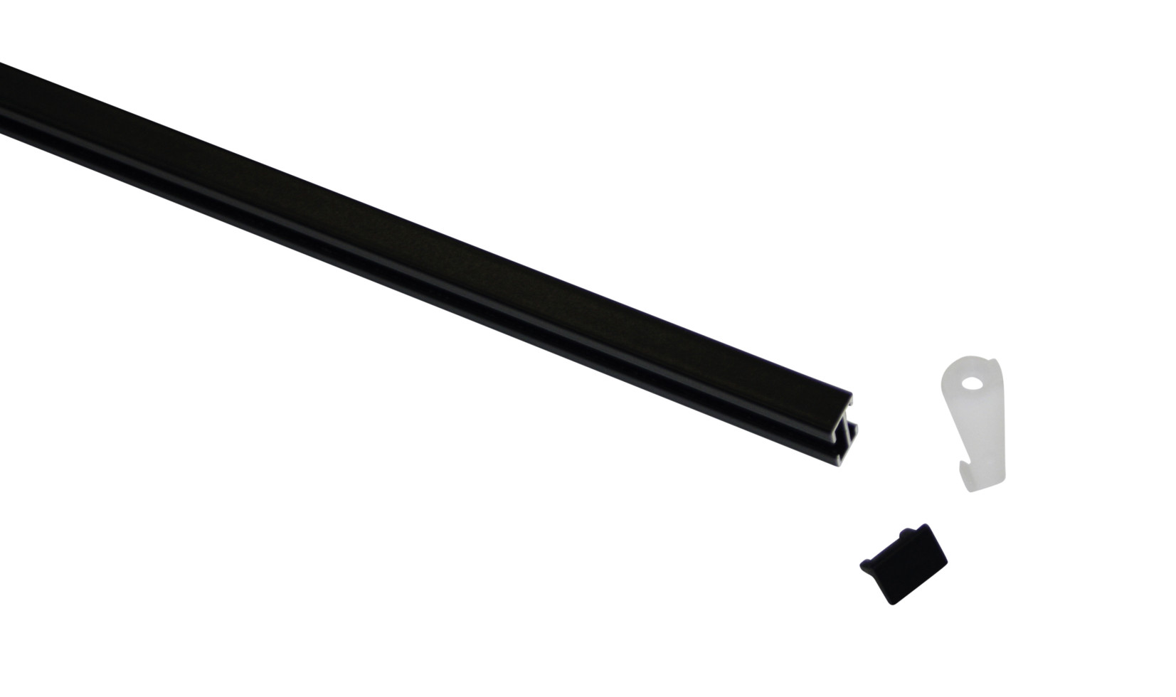 Gardinia Vorhangschienen-Set Lucy 1-läufig schwarz-matt 230 cm