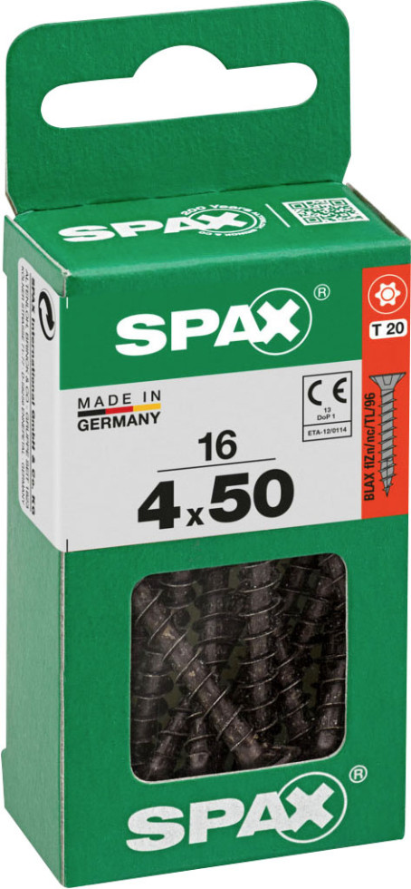 Spax Universalschrauben 4 x 50 mm T20 Vollgewinde - 16 Stk.