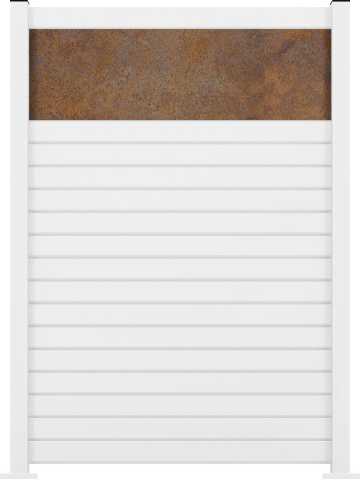 Ambiente Alu-Zaun Grundset Rhombus MINI 187 x 124,2 cm weiß