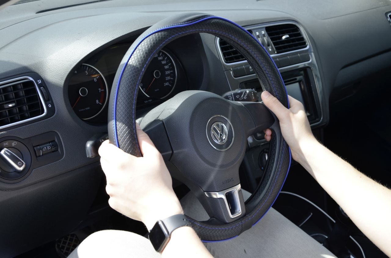Cartrend Lenkradhülle Performance blau