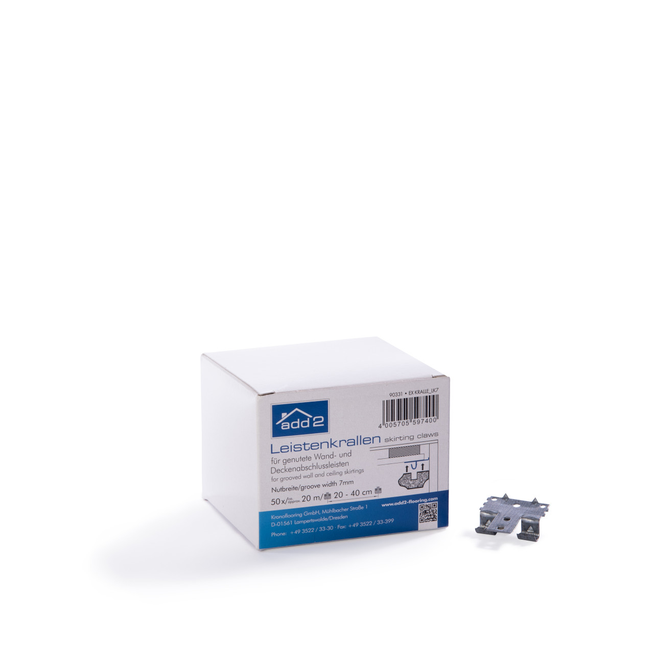 Kronoflooring Leistenkralle 50 Stück