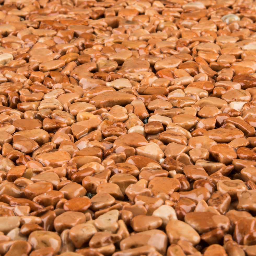 RAVELLO Steinteppich Boden Outdoor Körnung Gross Farbe rot 26 kg Set