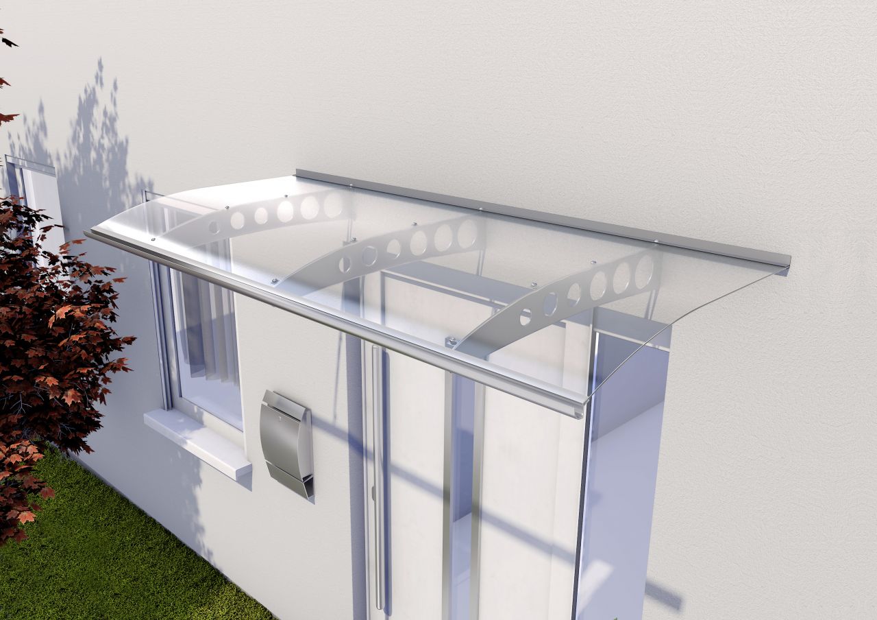 Gutta Vordach PT/ET 200 Edelstahl, Acrylglas klar