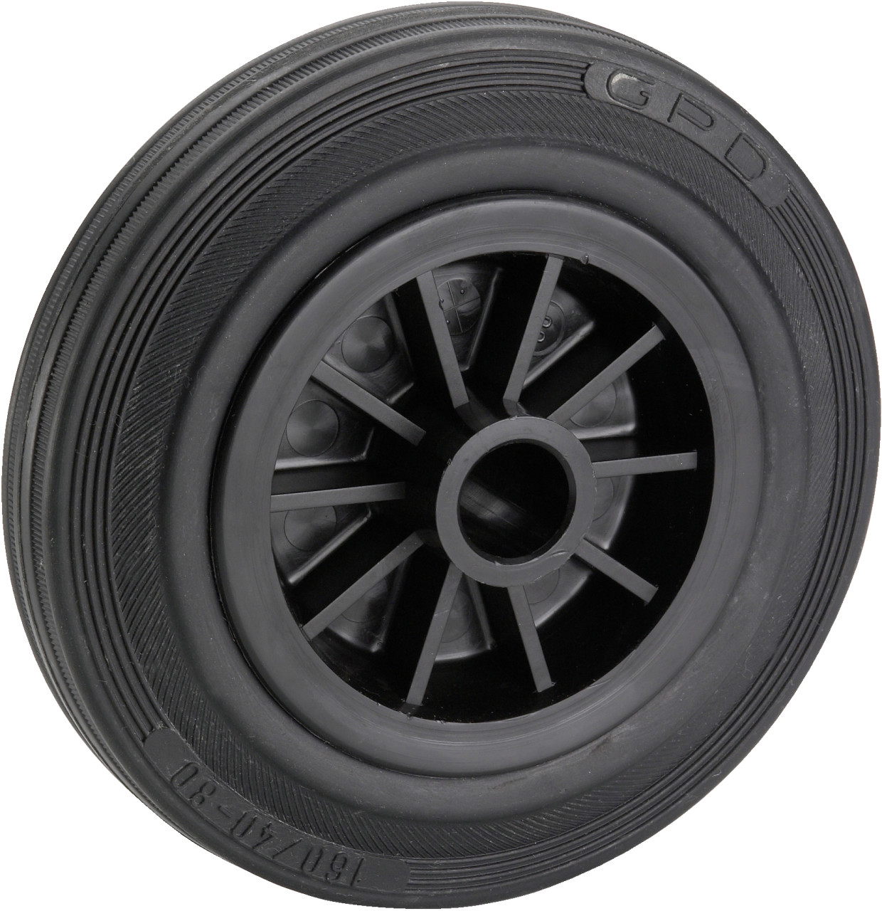 Dörner & Helmer Transportgeräterollen Rad Vollgummi100 x 30 mm Traglast 60 kg