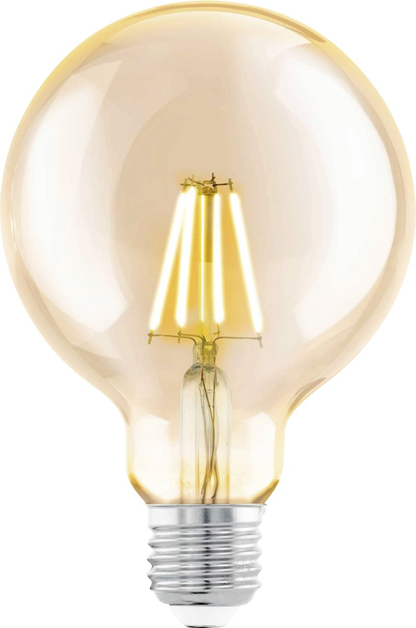 Eglo LED Leuchtmittel G95 E27 Globeform 4 W warmweiß amber