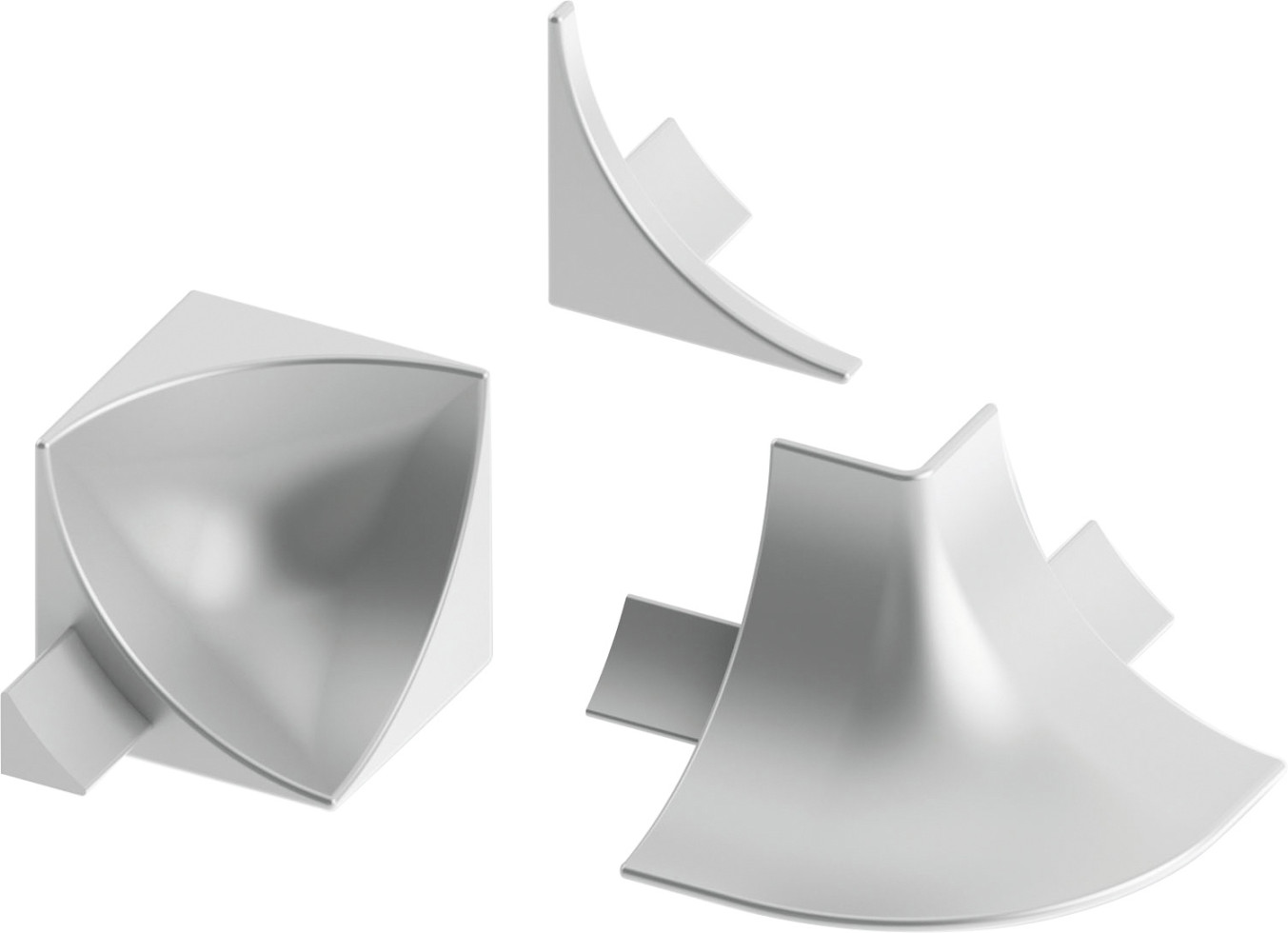 alfer Zubehör-Set 8 mm 8 mm PVC (Kunststoff) glatt silber