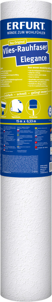 Erfurt Vlies-Rauhfaser Elegance weiß 15 x 0,53 m