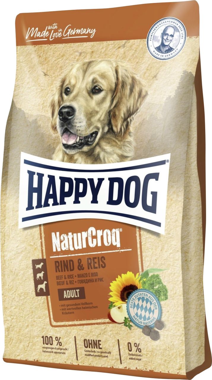 Happy Dog Neuseeland Premium Hundetrockenfutter Adult 4 kg Rind & Reis