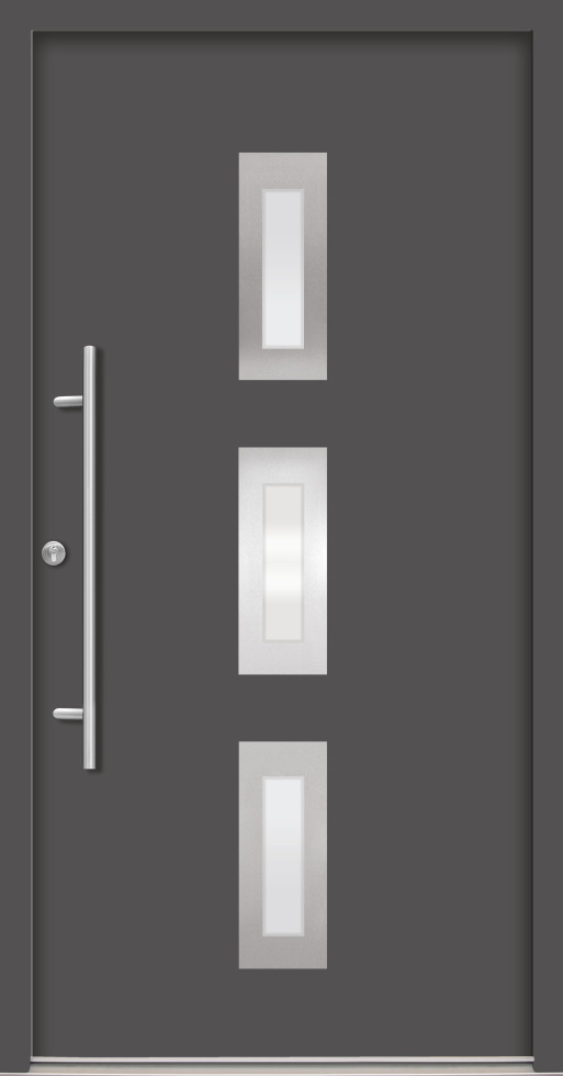 Splendoor Haustür Passivedoor Premium B02 Anthrazit DIN Links 110 x 210 cm