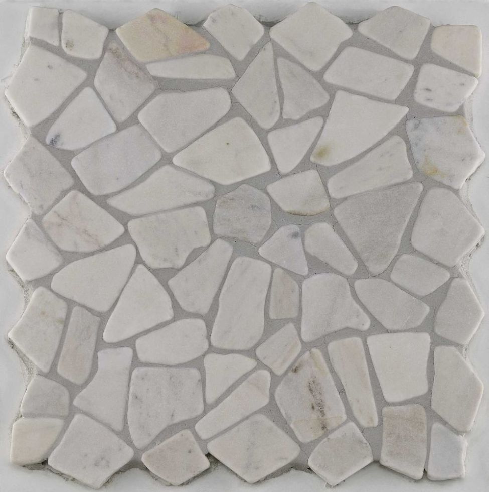 Mosaikfliese Marmor Bruch 30 x 30 cm creme