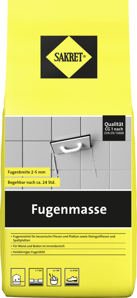 SAKRET Fugenmasse 2 - 5 mm dunkelgrau 5 kg