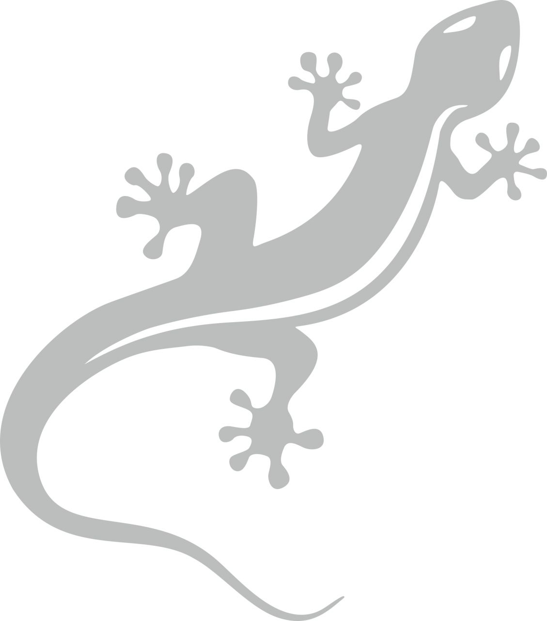 Hermann Schütz Aufkleber Gecko silber 115x95mm