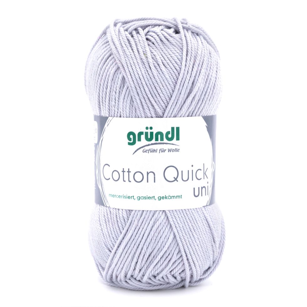 Gründl Wolle Cotton Quick 50 g uni hellgrau
