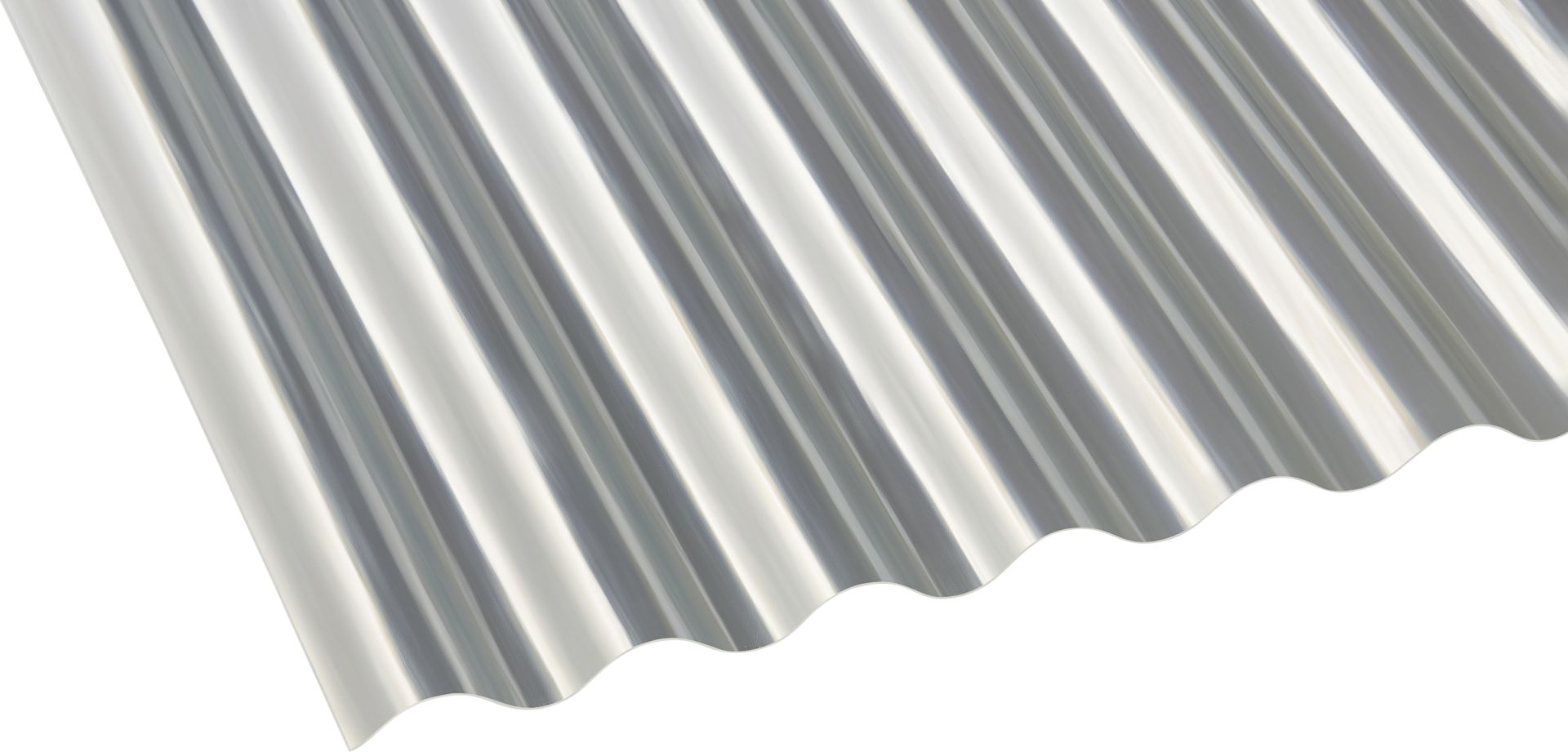 Gutta Polyester-Wellplatte Sinus 76/18 300 x 90 cm 0,8 mm natur