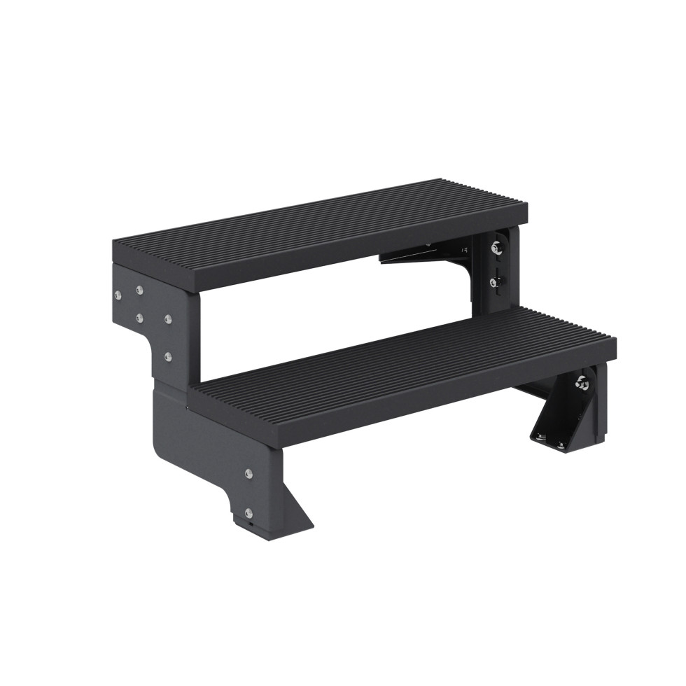 Dolle Außentreppe Trimax Gardentop 2 Stufen 80 cm ohne Geländer anthrazit