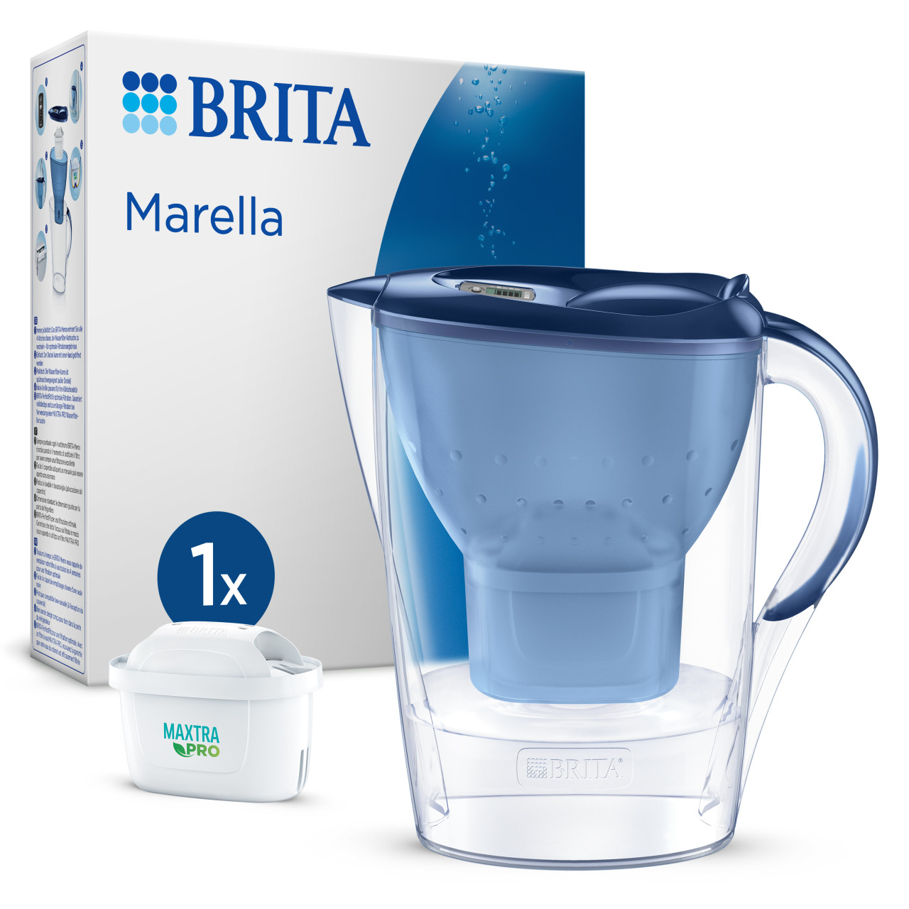 Brita Wasserfilter-Kanne Marella blau 2,4 l Füllmenge