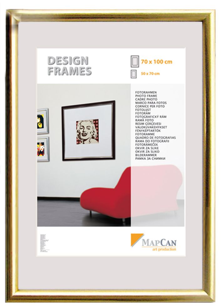 Kunststoff Bilderrahmen Design Frames gold, 30 x 40 cm