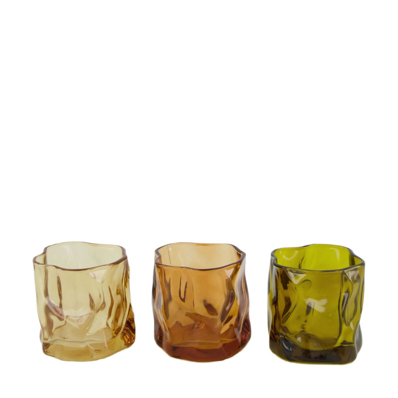 Dijk Teelichthalter Glas braun 8 x 8 x 7,5 cm