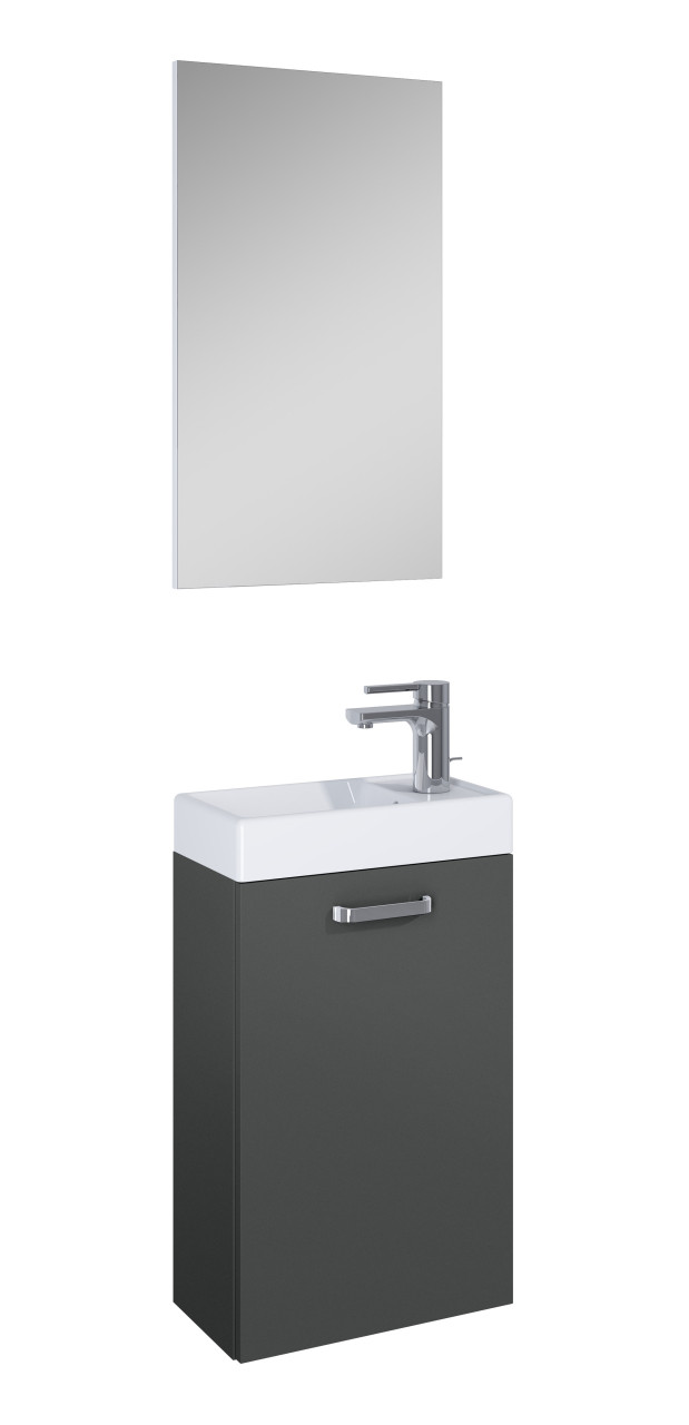 Gäste WC Gästewaschplatz Mainz anthrazit matt 40 cm