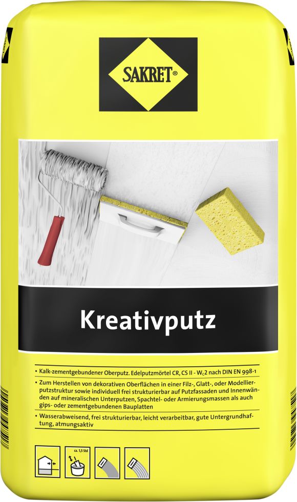 SAKRET Kreativputz 25 kg Sack weiß