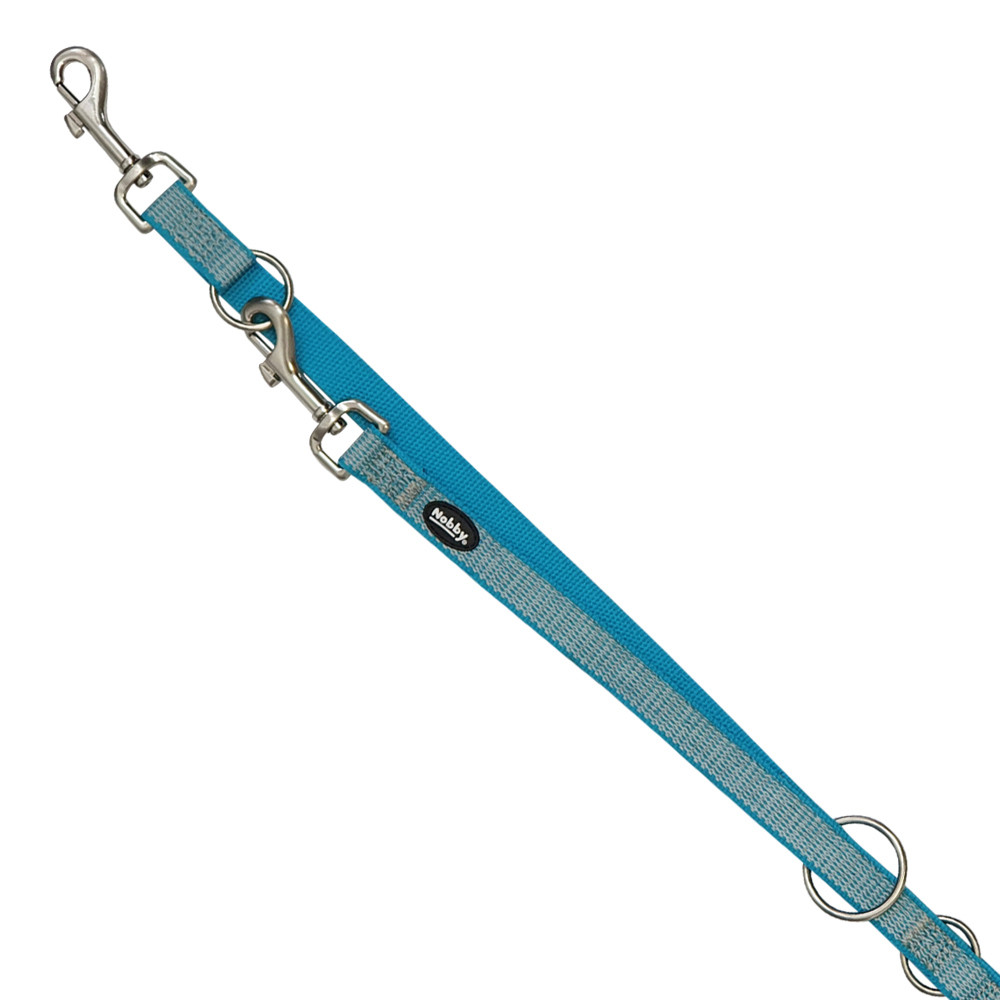 Nobby Hundeleine Führleine Full Reflect 2 m x 2,5 cm hellblau