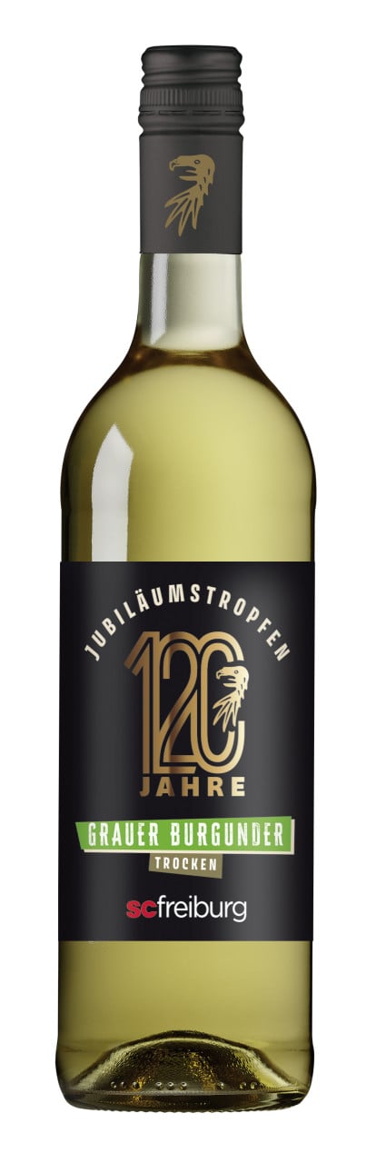 SC Freiburg Weisswein Jubiläumstropfen Grauer Burgunder QbA 1 x 0,75 l