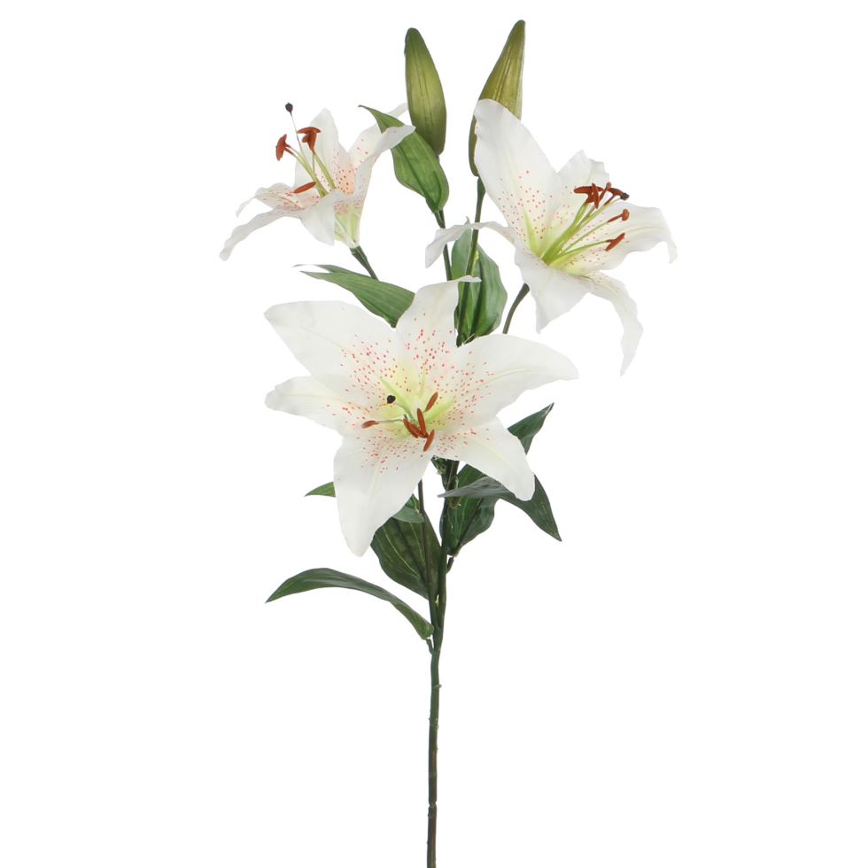 Mica künstlicher Lilienstiel stargazer creme 75 cm
