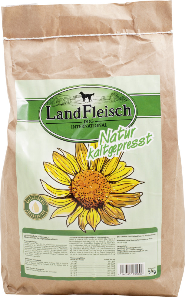 Landfleisch Natur kaltgepresst 5 kg