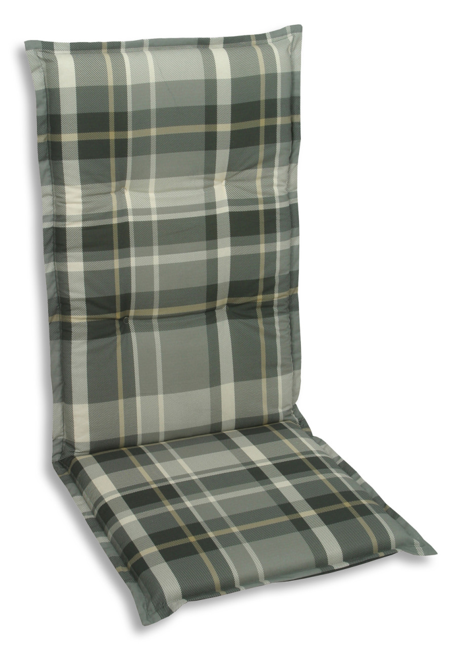 Go-De Mitellehner-Auflage 108 cm x 50 cm x 6 cm, grau-kariert