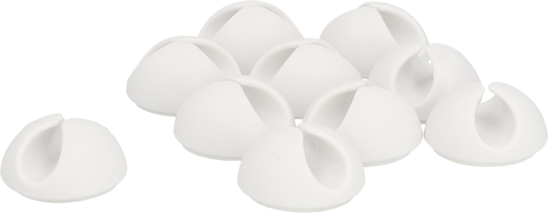 Kabelhalter weiß 10 Stück weiß