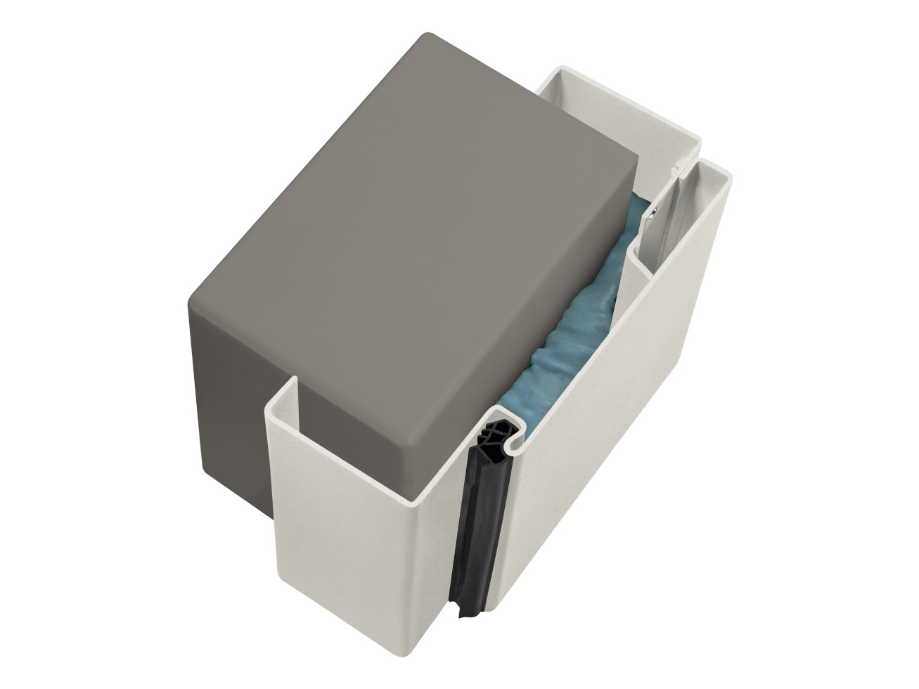Hörmann Mauerwerkzarge Ständerwerkzarge 100 x 212,5 mm Links/Rechts lichtgrau