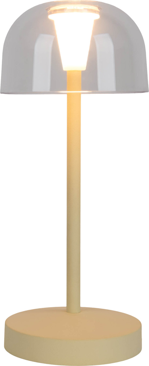 Light & More LED Akku-Tischleuchte Gomba gelb dimmbar