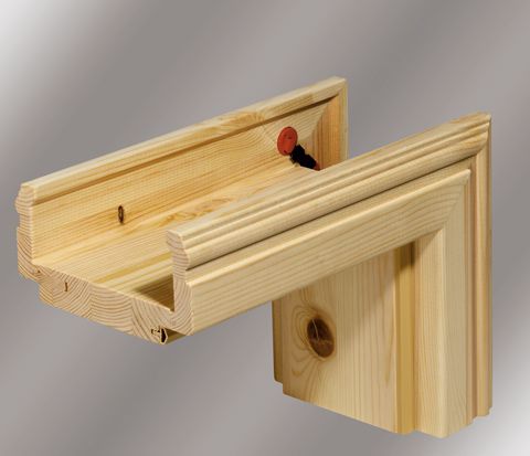 Borne Zarge Kiefer roh 61 cm DIN links profiliert
