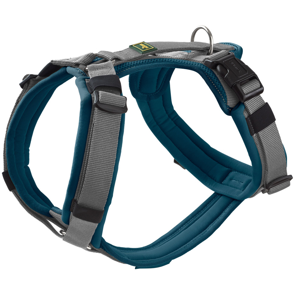 Hunter Hundegeschirr Maldon Up mit Griff XS-S petrol/grau