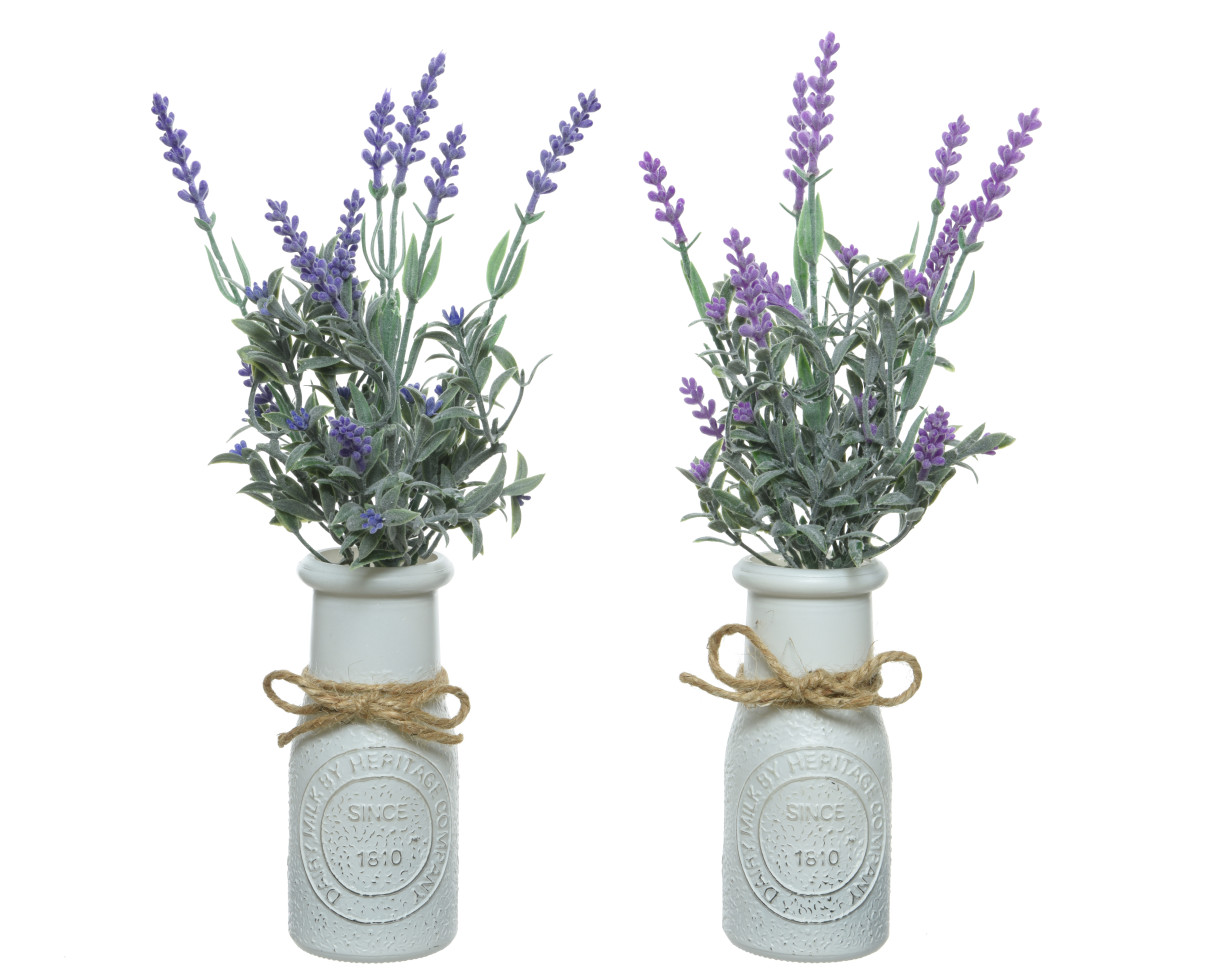 Everlands künstlicher Lavendel im Dekogefäß 32 cm