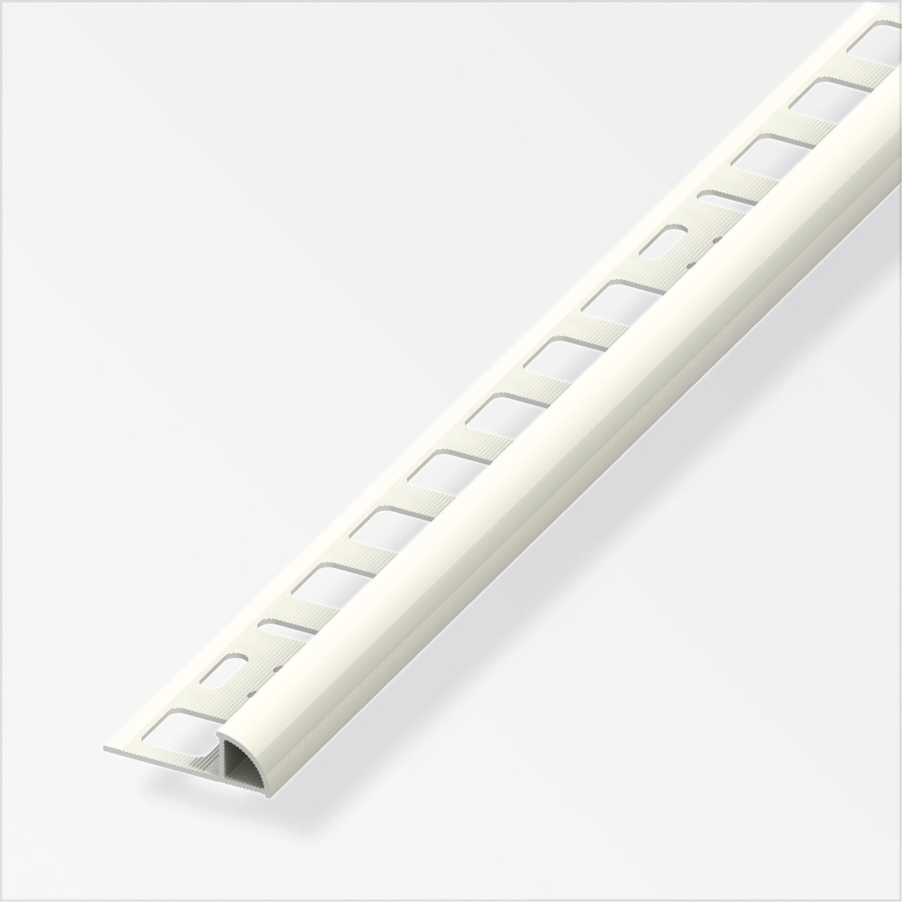 alfer Viertelkreisprofil PVC glatt jasmin glänzend