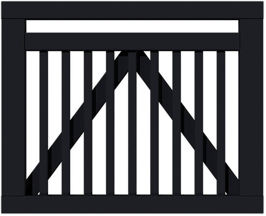 Plus Tor Linea 100 x 80 cm RAL 9005 Schwarz