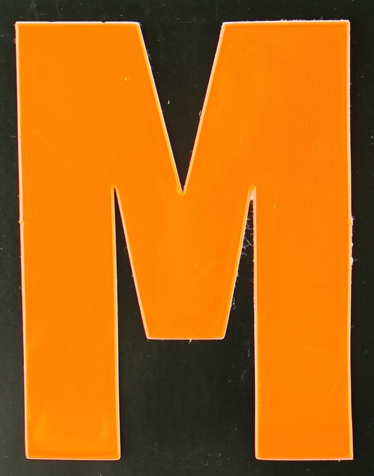 Conacord Reflektierender Klebebuchstabe M orange 80 mm