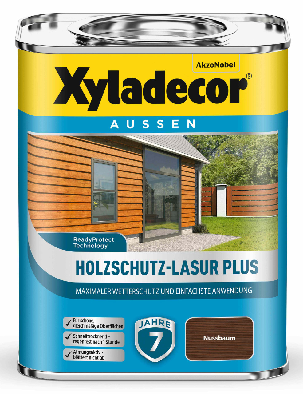 Xyladecor Holzschutz-Lasur 750 ml nussbaum Plus
