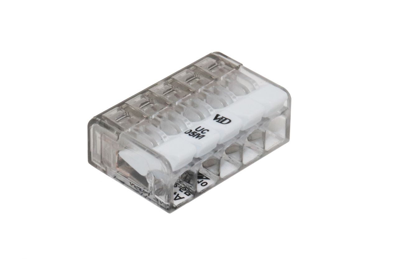 Hebelklemme 10 St., 5 Leiter, 0,2 - 2,5 mm²