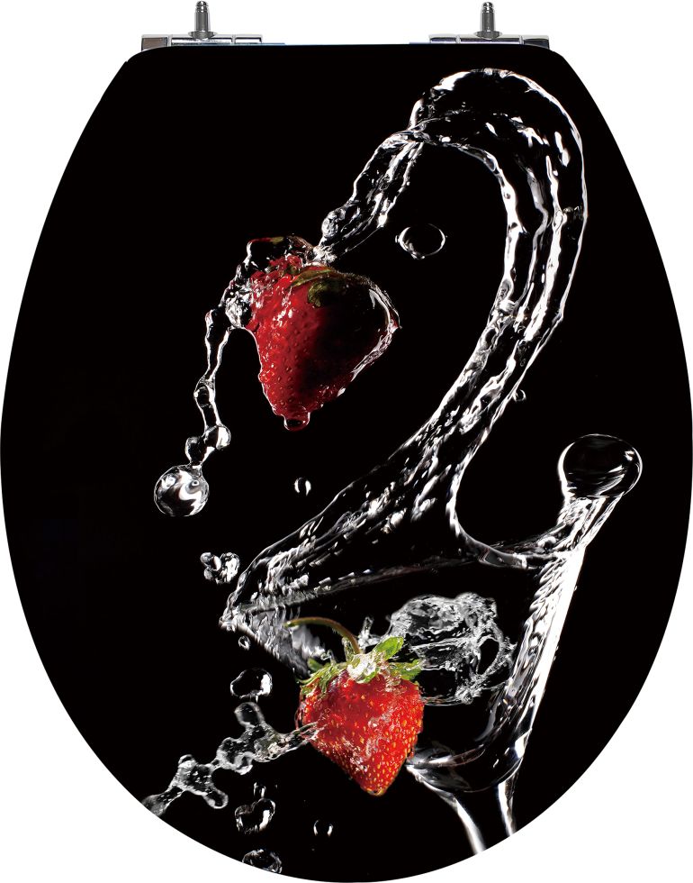 Primaster WC-Sitz mit Absenkautomatik Strawberry schwarz