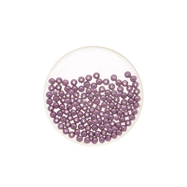 Glorex Wachs Perlen 6 mm 60 Stück, lila