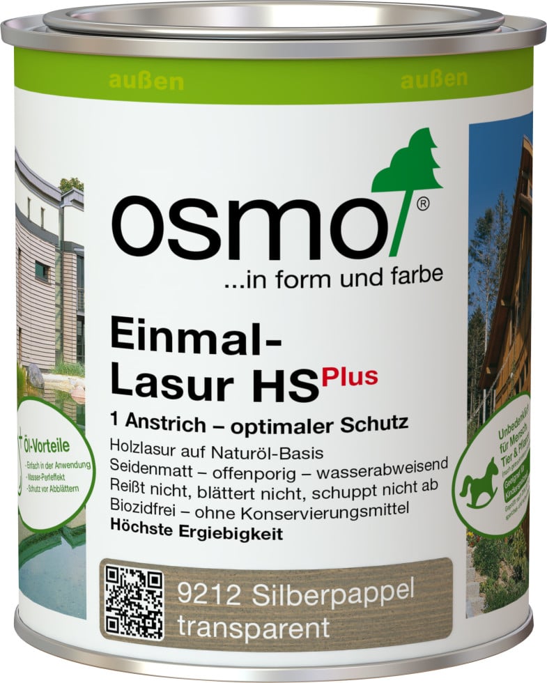 Osmo Einmal-Lasur HS Plus 750 ml silberpappel