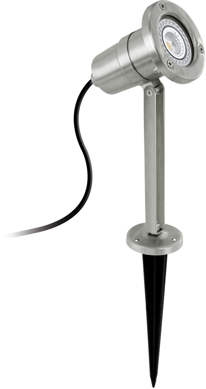 Eglo LED Außen-Strahler Nema edelstahl 25 x 11 cm GU10 Erdspieß