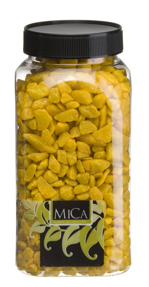 Mica Decorations Dekorative Steine gelb 650 ml 1 kg
