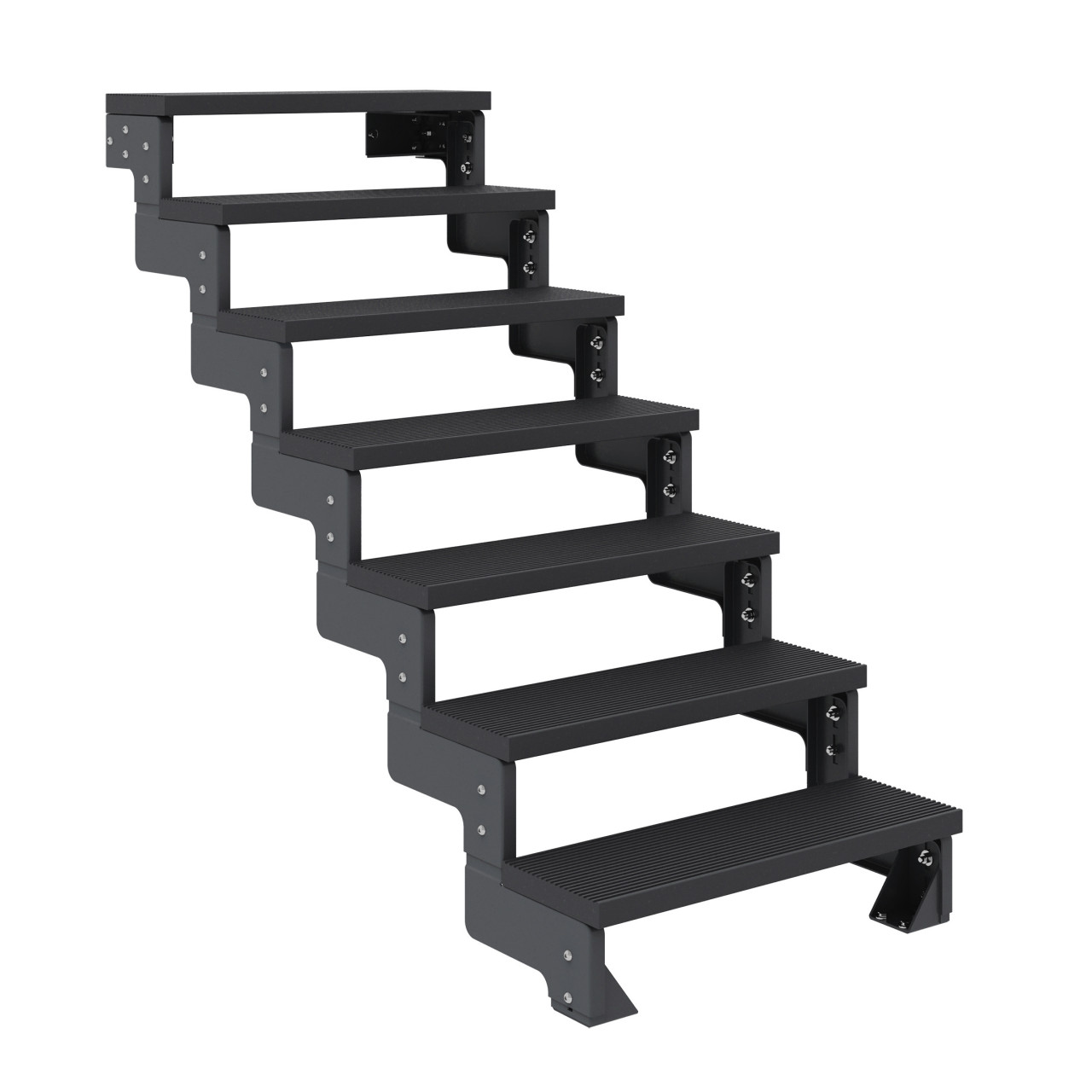 Dolle Außentreppe Trimax Gardentop 7 Stufen 100 cm ohne Geländer anthrazit